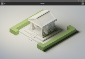 iPadOS DGArt 3D Modeler and Renderer Screenshot