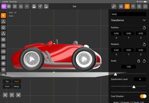 iPadOS DGArt 3D Modeler and Renderer Screenshot