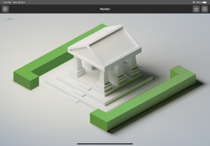 iPadOS DGArt 3D Modeler and Renderer Screenshot