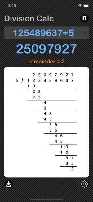 Division Calculator iOS App for iPhone and iPad