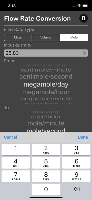 Flow Rate Conversion iOS App for iPhone and iPad