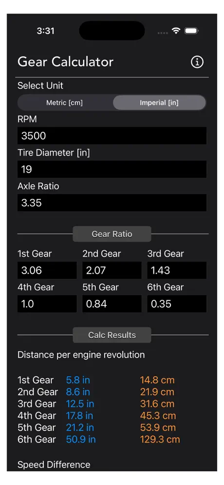 Gear_Calculator_Plus iOS App Screenshot 6