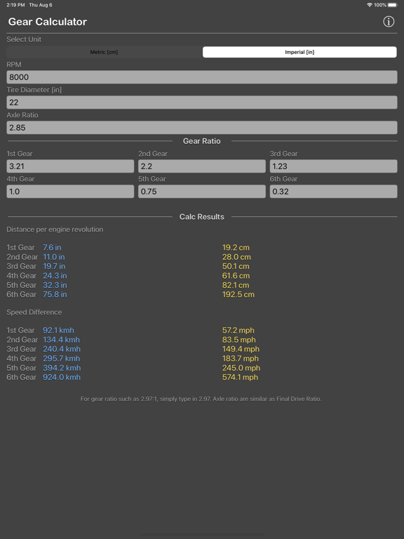 Gear_Calculator_Plus iPadOS App Screenshot 7