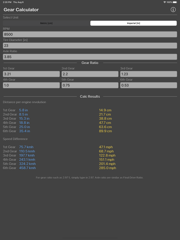 Gear_Calculator_Plus iPadOS App Screenshot 9