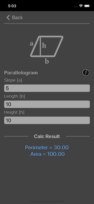 Geometry Calculator Nitrio iOS App for iPhone and iPad