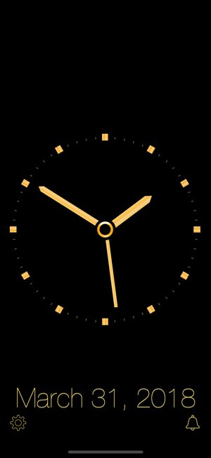 Gold Luxury Clock iOS App for iPhone and iPad