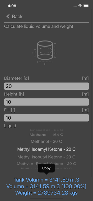 Liquid Calculator iOS App for iPhone and iPad