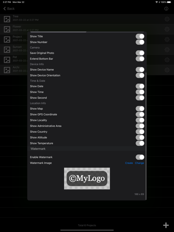 Log_Cam_Plus iPadOS App Screenshot 10