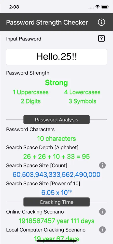 Password_Strength_Checker iOS App Screenshot 1
