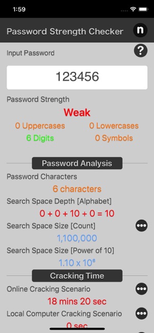 Password Strength Checker iOS App for iPhone and iPad