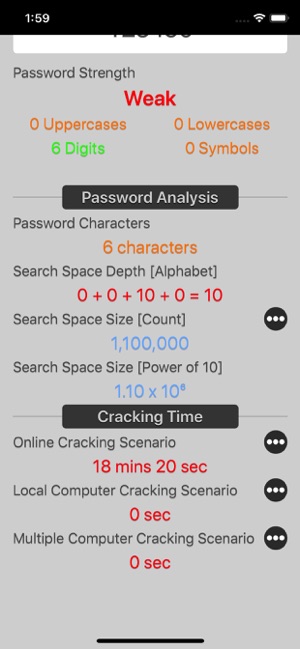 Password Strength Checker iOS App for iPhone and iPad