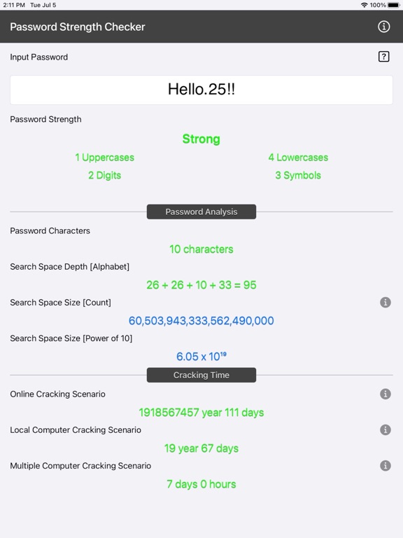 Password_Strength_Checker iPadOS App Screenshot 1
