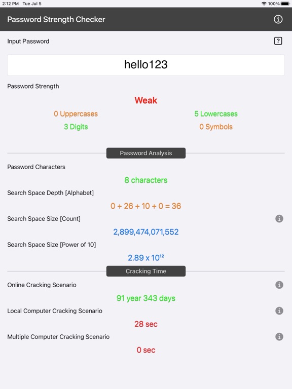 Password_Strength_Checker iPadOS App Screenshot 4