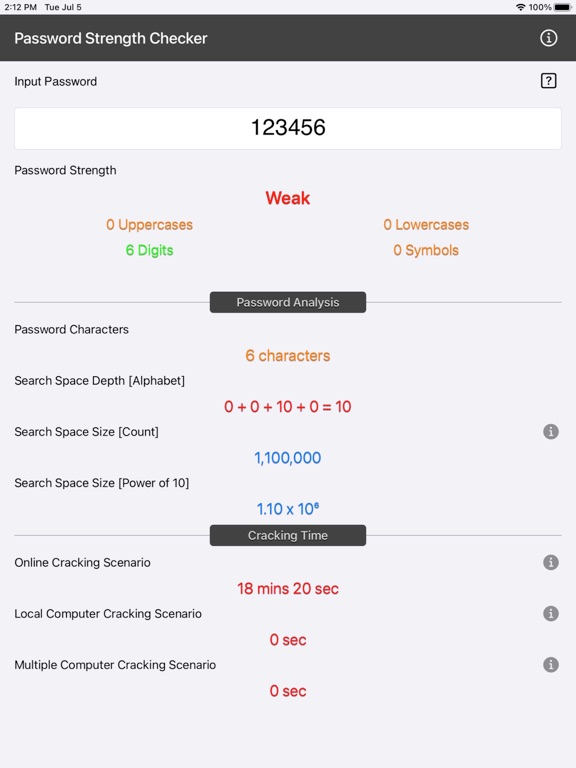 Password_Strength_Checker iPadOS App Screenshot 5