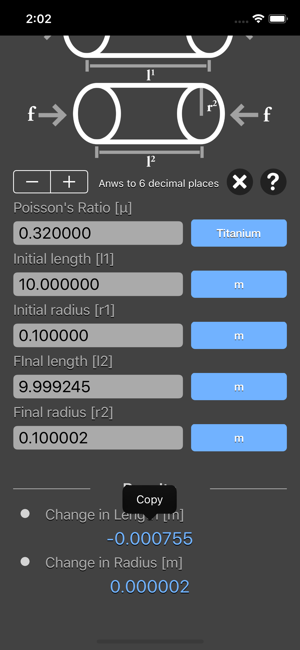 Poisson Ratio Calculator iOS App for iPhone and iPad