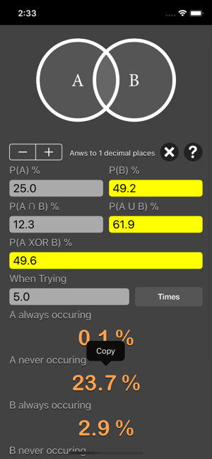 Probability Calculator Plus iOS App for iPhone and iPad