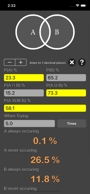 Probability Calculator Plus iOS App for iPhone and iPad
