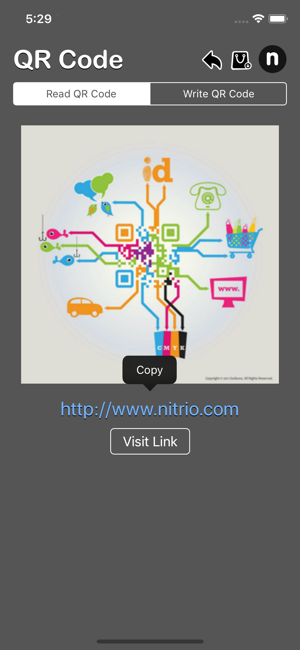 QR Code Nitrio iOS App for iPhone and iPad