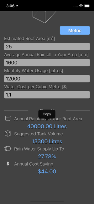 Rainfall Calculator iOS App for iPhone and iPad