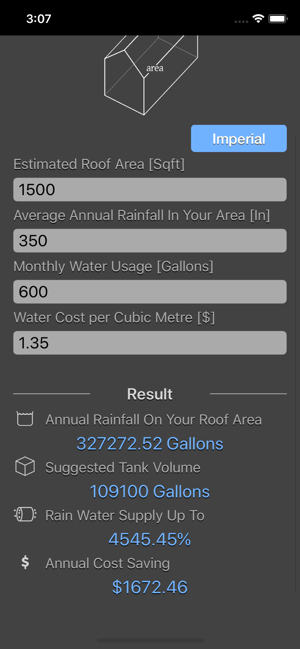 Rainfall Calculator iOS App for iPhone and iPad