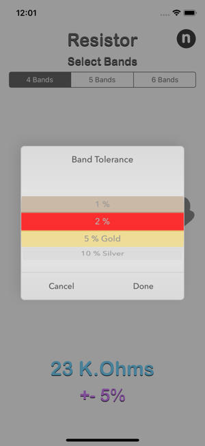 Resistor Nitrio iOS App for iPhone and iPad