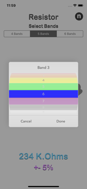 Resistor Nitrio iOS App for iPhone and iPad