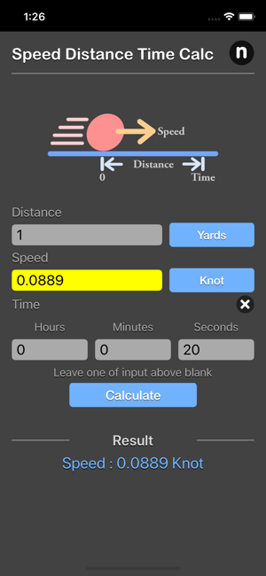 Speed Distance Time Calc iOS App for iPhone and iPad