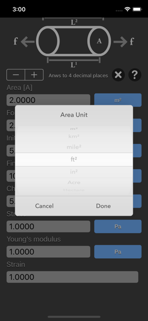 Stress Strain Calculator iOS App for iPhone and iPad