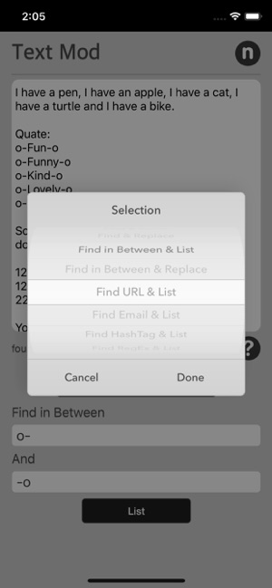 Text Mod iOS App for iPhone and iPad