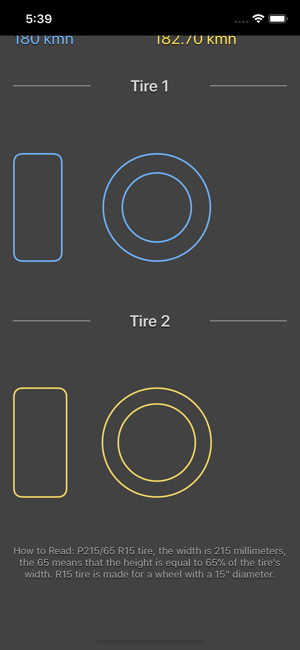 Tire Size Calculator Plus iOS App for iPhone and iPad