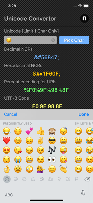 Unicode Converter Plus iOS App for iPhone and iPad