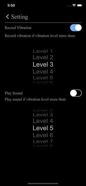 Vibration Detector iOS App for iPhone and iPad