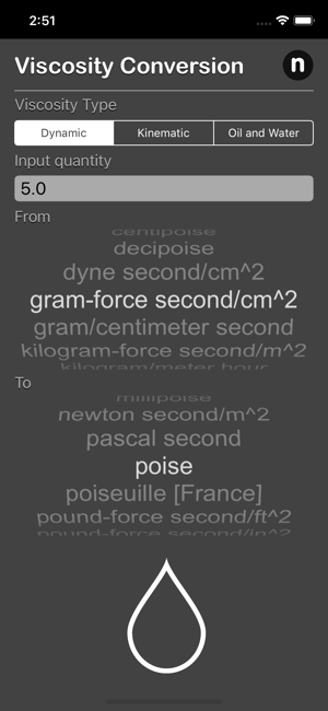 Viscosity Conversion iOS App for iPhone and iPad