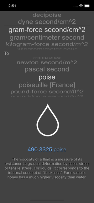 Viscosity Conversion iOS App for iPhone and iPad