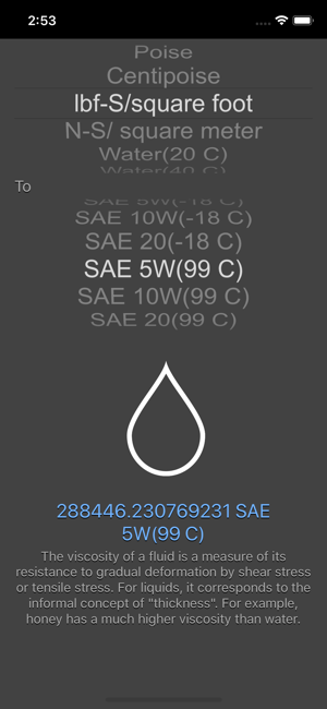 Viscosity Conversion iOS App for iPhone and iPad