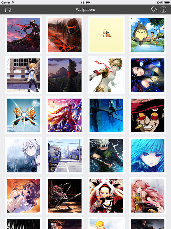 Wallpapers_Collection_Anime_Edition iPadOS App Screenshot 1