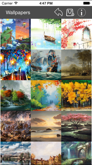 Wallpapers Collection Painting Edition iOS App for iPhone and iPad