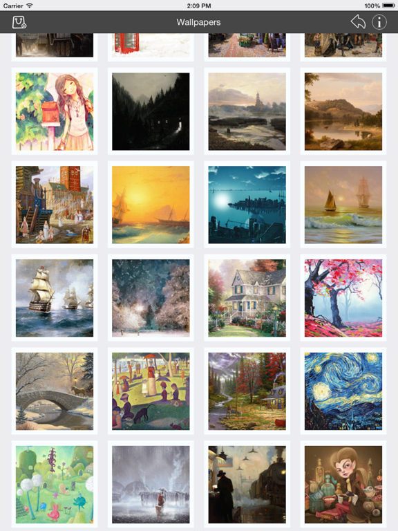 Wallpapers_Collection_Painting_Edition iPadOS App Screenshot 2