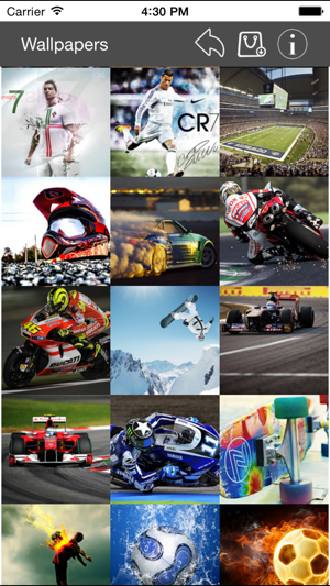 Wallpapers Collection Sport Edition iOS App for iPhone and iPad