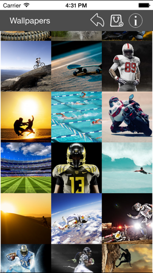 Wallpapers Collection Sport Edition iOS App for iPhone and iPad