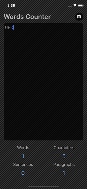 Words Counter Plus iOS App for iPhone and iPad