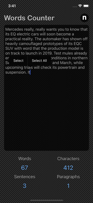 Words Counter Plus iOS App for iPhone and iPad