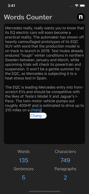 Words Counter Plus iOS App for iPhone and iPad