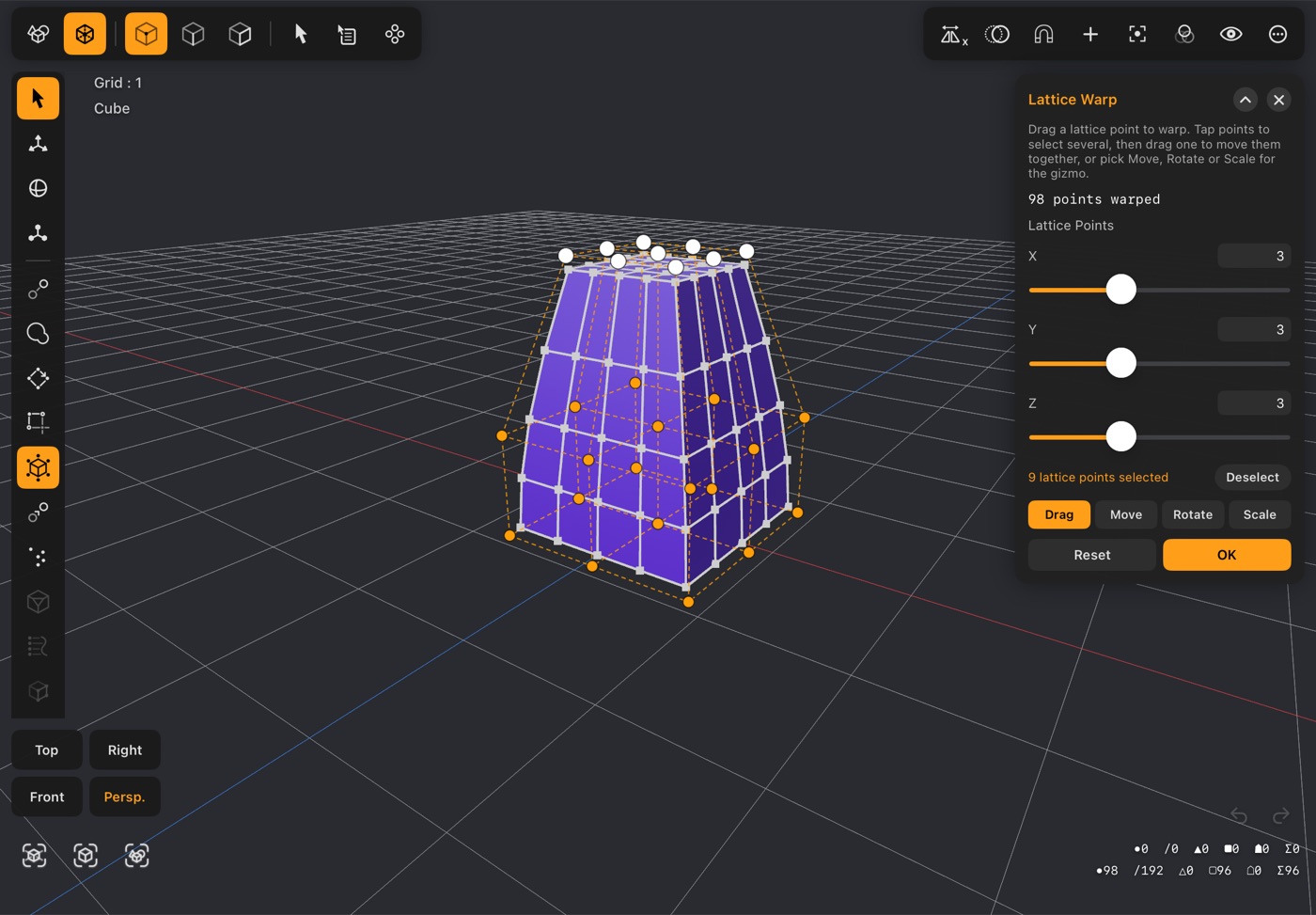 Lattice Warp in DGArt:RT