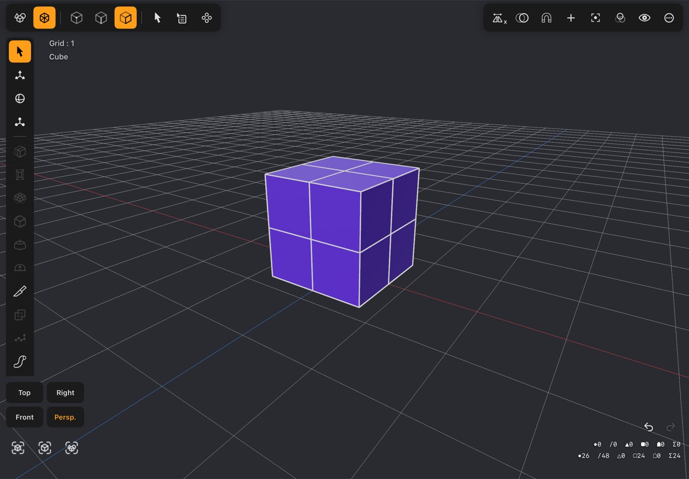 Subdivide splitting every face of a box into four