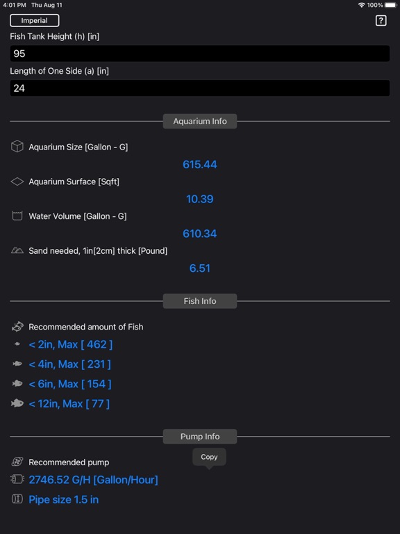 Aquarium_Calculator_Plus iPadOS App Screenshot 6