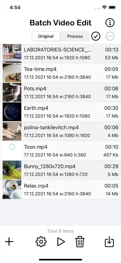 Batch_Videos_Edit iOS App Screenshot 1