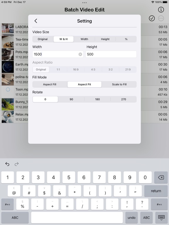 Batch_Videos_Edit iPadOS App Screenshot 6