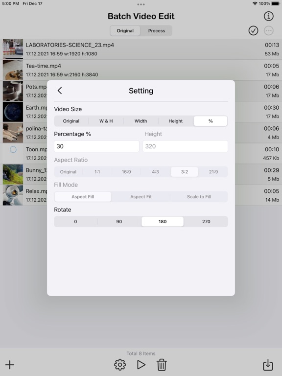 Batch_Videos_Edit iPadOS App Screenshot 9