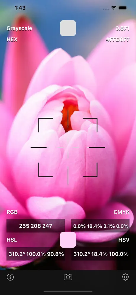 Camera_Color_Picker_Plus iOS App Screenshot 1